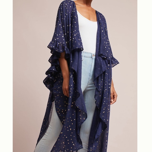 Anthropologie Tops - Anthropologie Elizabeth Gillett galaxy kimono